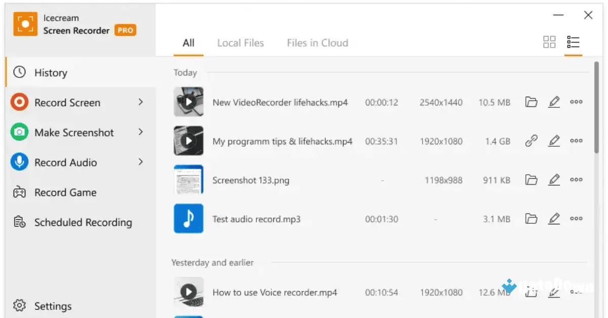 Download Icecream Screen Recorder untuk PC dari Uptodown screenshot 1