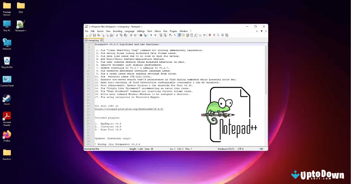 Download Notepad++ (32-bit) (Versi Terbaru 2026) screenshot 1