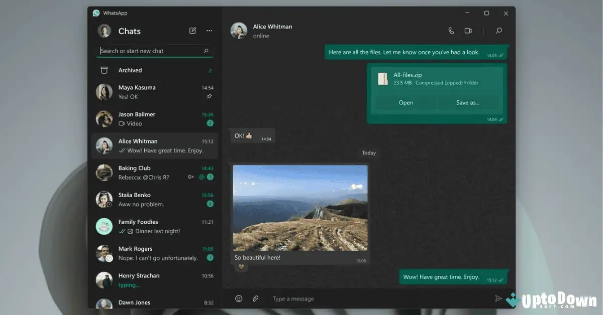 Download WhatsApp untuk PC secara gratis dari Uptodown 2026. screenshot 1